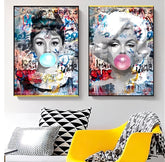 Street style canvas painting