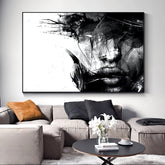 Black & White Woman Canvas