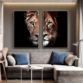 Lion and Lioness Canvas