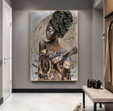 African Woman Painting