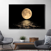 Black White Moon Canvas Paintings