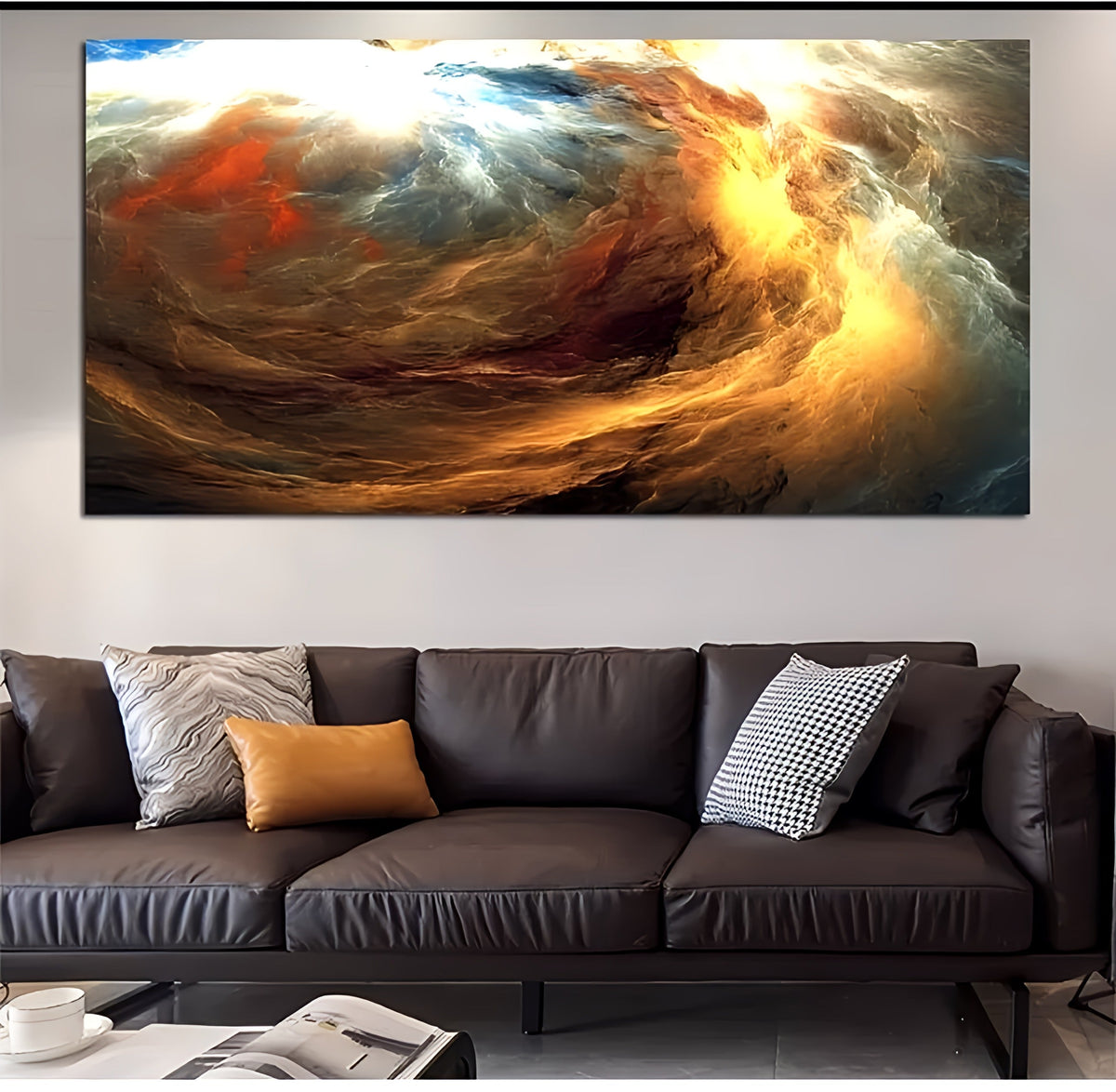 Abstract Colorful Landscape Canvas