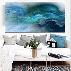 Creative Blue Lines Canvas