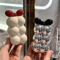 Bow toothpick and cotton swab holder