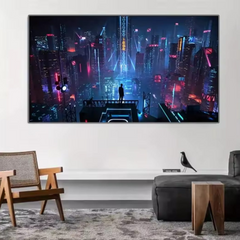 Neon City Light Canvas