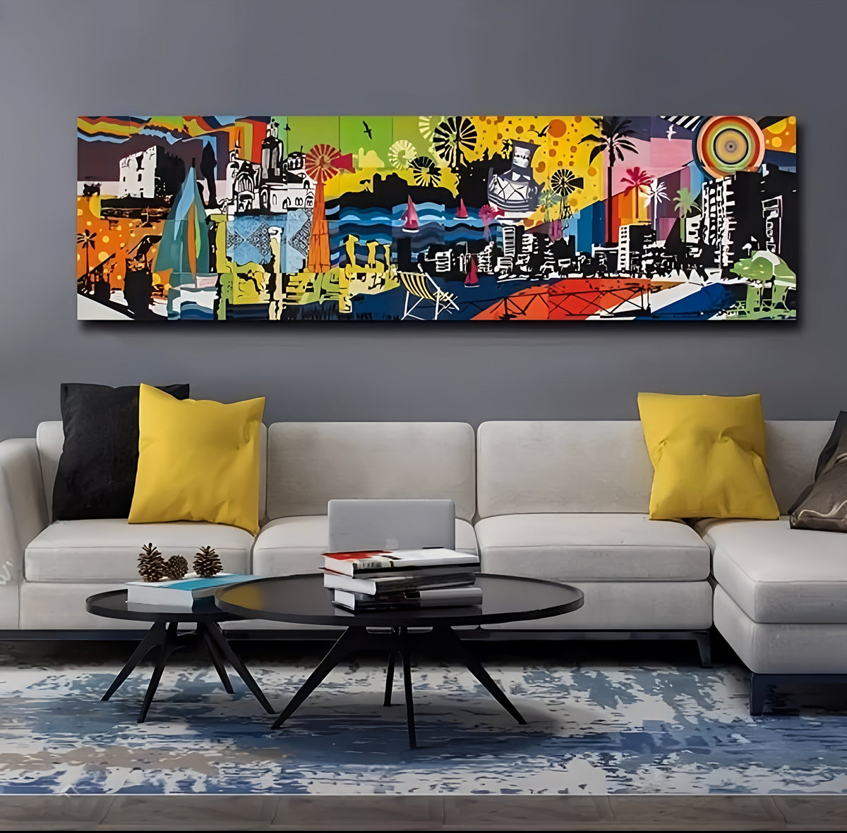 Abstract City Landscape Canvas