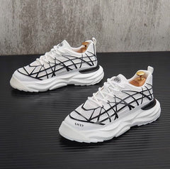 Detailed White Sole Sneakers