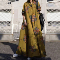 Spring Colorful Long Abaya Dress
