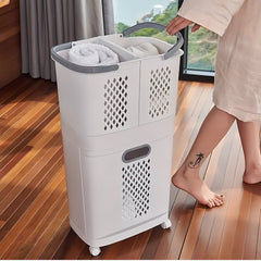 3 Layers Movable Laundry Basket