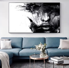 Black & White Woman Canvas