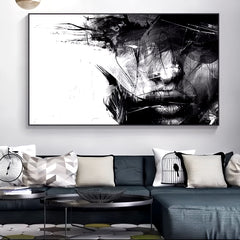 Black & White Woman Canvas