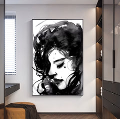 Black & White Woman Canvas
