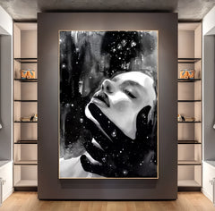 Black & White Woman Canvas